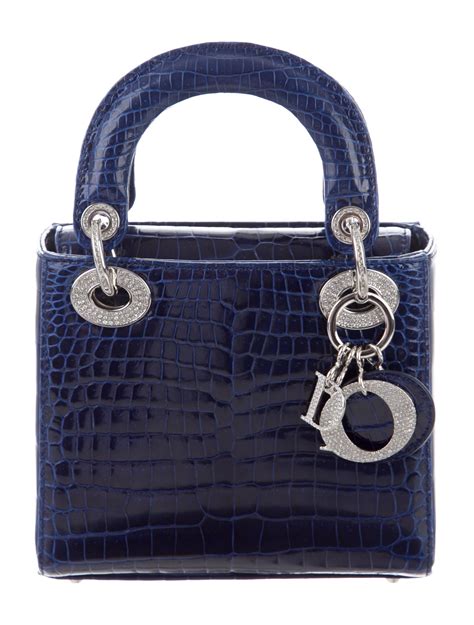 dior handbag tote blue crocodile skin|Designer Tote Bags for Women .